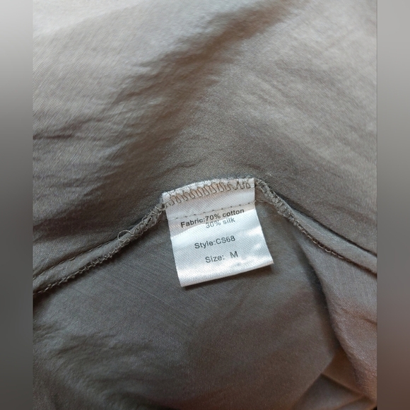 Gabriella Rocha Open Shoulder Cotton & Silk Flowy Top Size Medium Boxy Date Boho - Picture 11 of 13